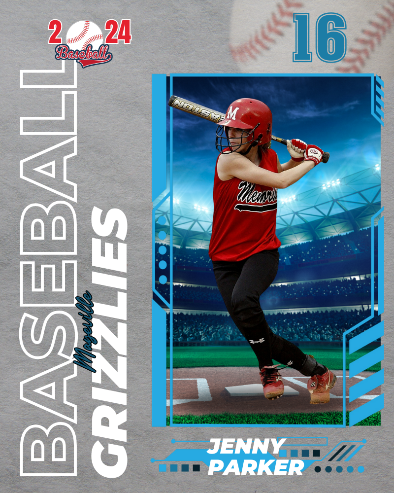 Baseball Trading Card Style 7 - Customized Wall Art Print