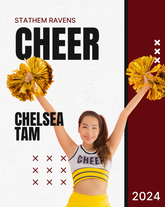 Cheer Trading Card Style 1 - Customized Wall Art Print