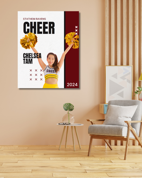 Cheer Trading Card Style 1 - Customized Wall Art Print