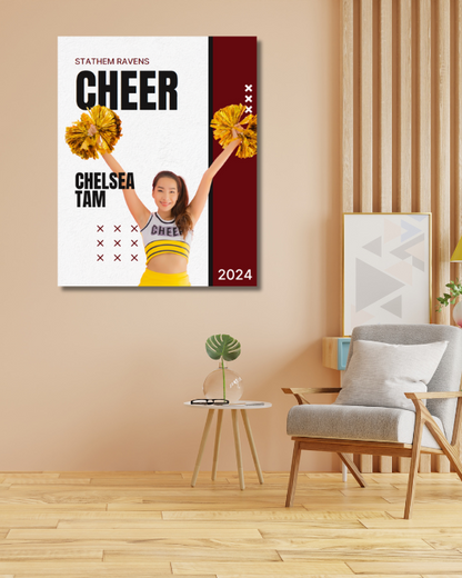 Cheer Trading Card Style 1 - Customized Wall Art Print