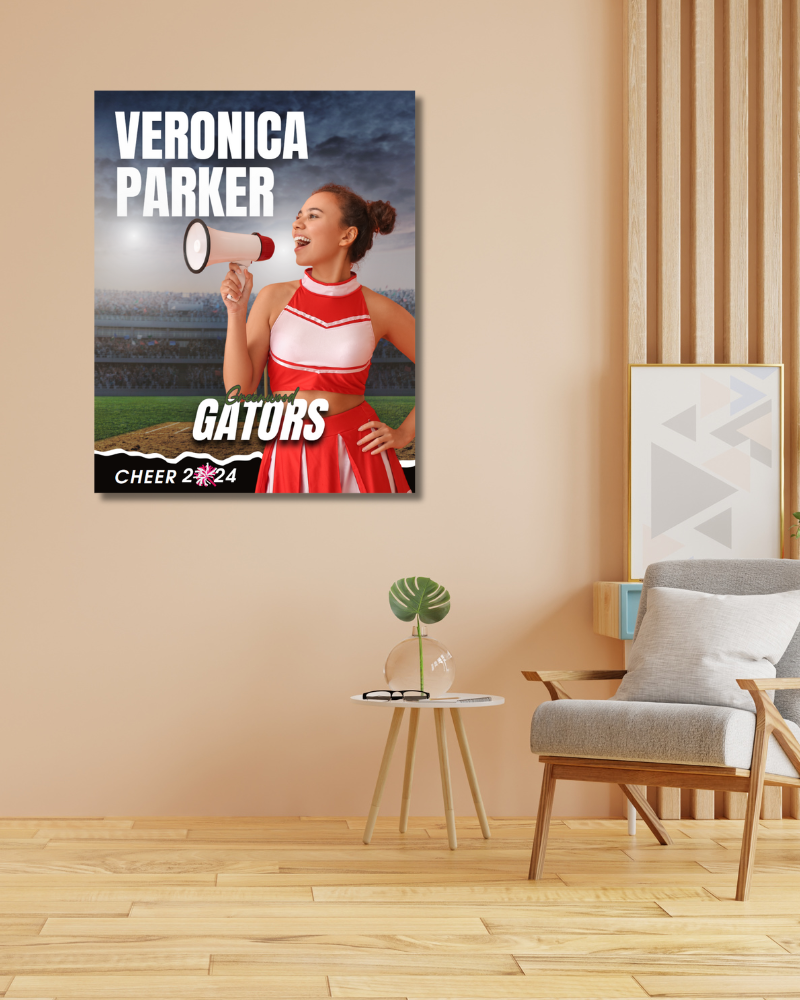 Cheer Trading Card Style 2 - Customized Wall Art Print
