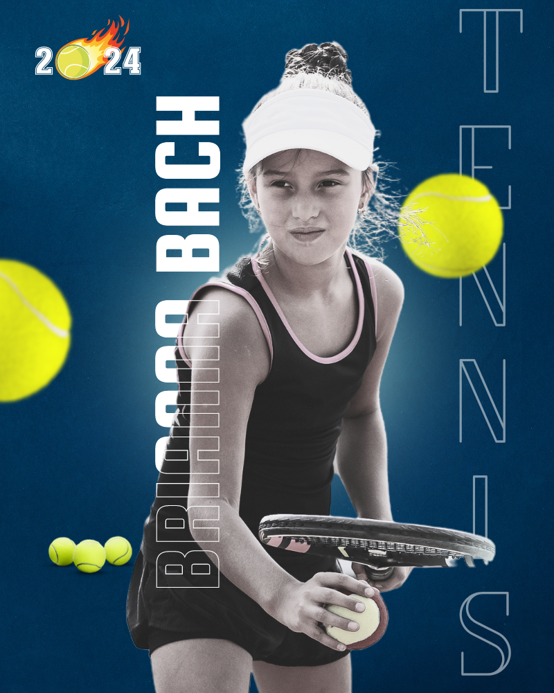 Tennis Trading Card Style 1 - Customized Wall Art Print