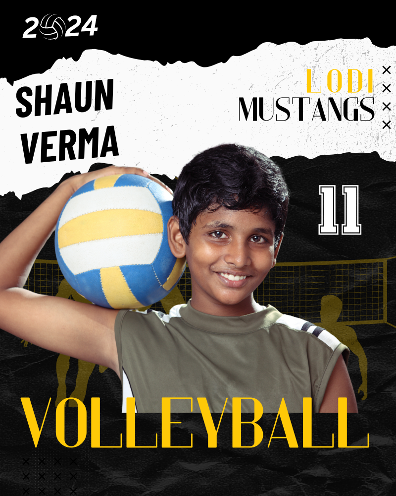 Volleyball Trading Card Style 1 - Customized Wall Art Print