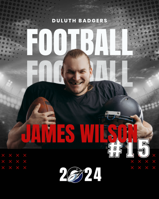 Football Trading Card Style 4 - Customized Wall Art Print