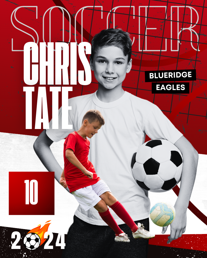Soccer Trading Card Style 1 - Customized Wall Art Print