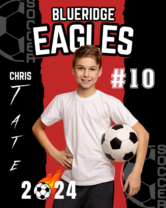 Soccer Trading Card Style 3 - Customized Wall Art Print