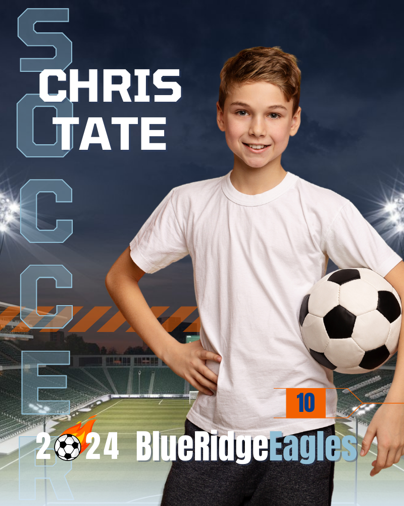 Soccer Trading Card Style 4 - Customized Wall Art Print
