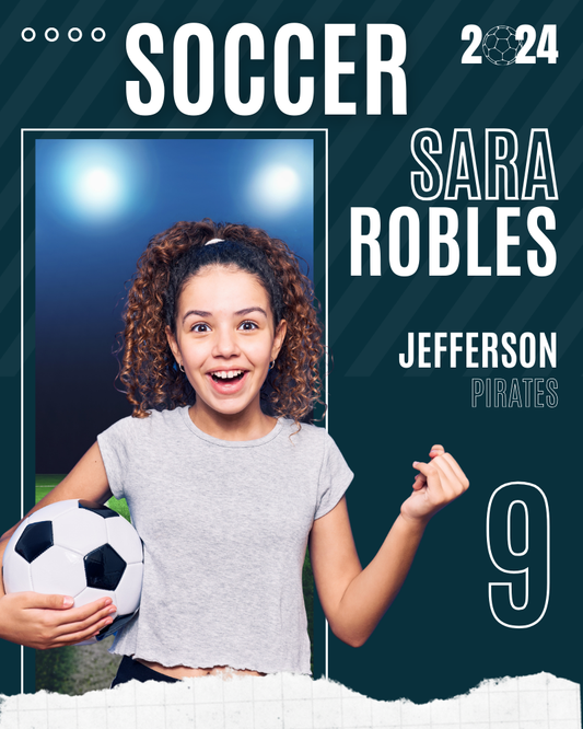 Soccer Trading Card Style 7 - Customized Wall Art Print